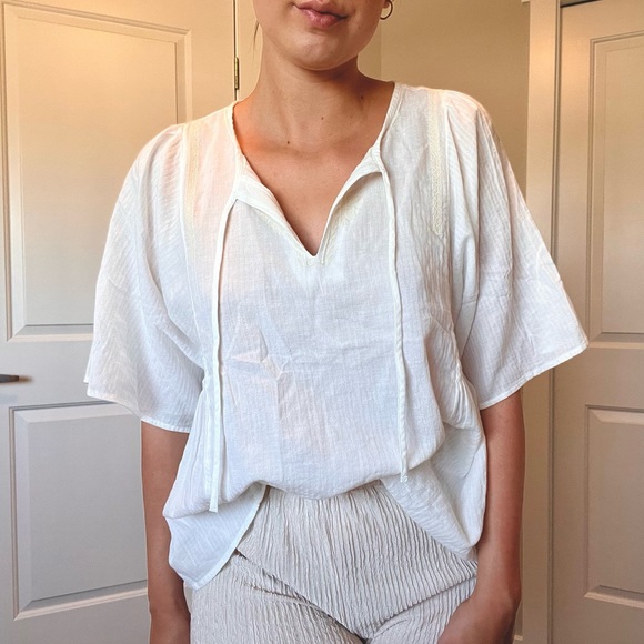 NWT Banana Republic Embroidered Flowy Blouse - Picture 5 of 11